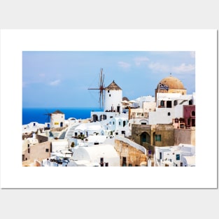 Oia, Santorini Windmills Posters and Art